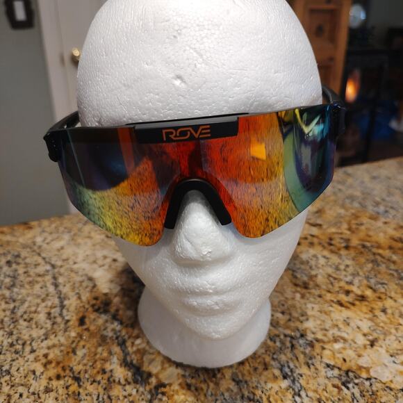 ROVE Performance Sports Sunglasses UV400 Mirrored Lens Cycling Running Unisex Ad - Picture 2 of 14